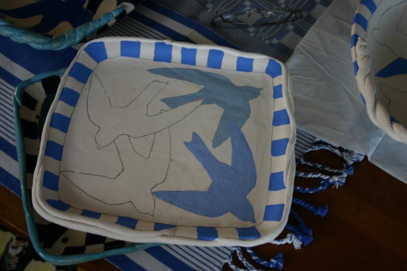 painting sample of square  plate